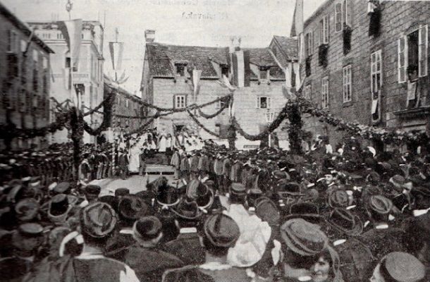 Blagoslov zastave Hrvatskog sokola u Sinju 1905