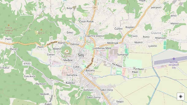 Sinj karta brnaze radosic Sinj karta brnaze radosic